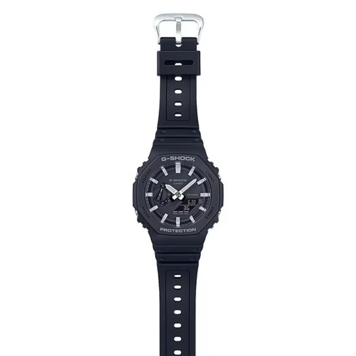 G-shock GA-2100-1ADR-pic6-1 ساعت کاسیو جیشاک مدل GA‑2100‑1ADR با طراحی هشتضلعی و فناوری Carbon Core Guard