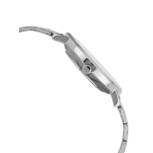 MTP-VT01DM-7AUDF-PIC2 ساعت Casio MTP‑VT01DM‑7AUDF با صفحه سفید مینیمال، موتور کوارتز و بند استیل ضدزنگ، مقاومت آبی 30 متر