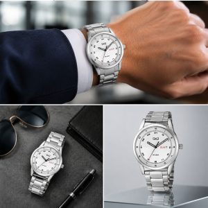 استایل رسمی مردانه با ساعت Q&Q مدل A210J204Y
