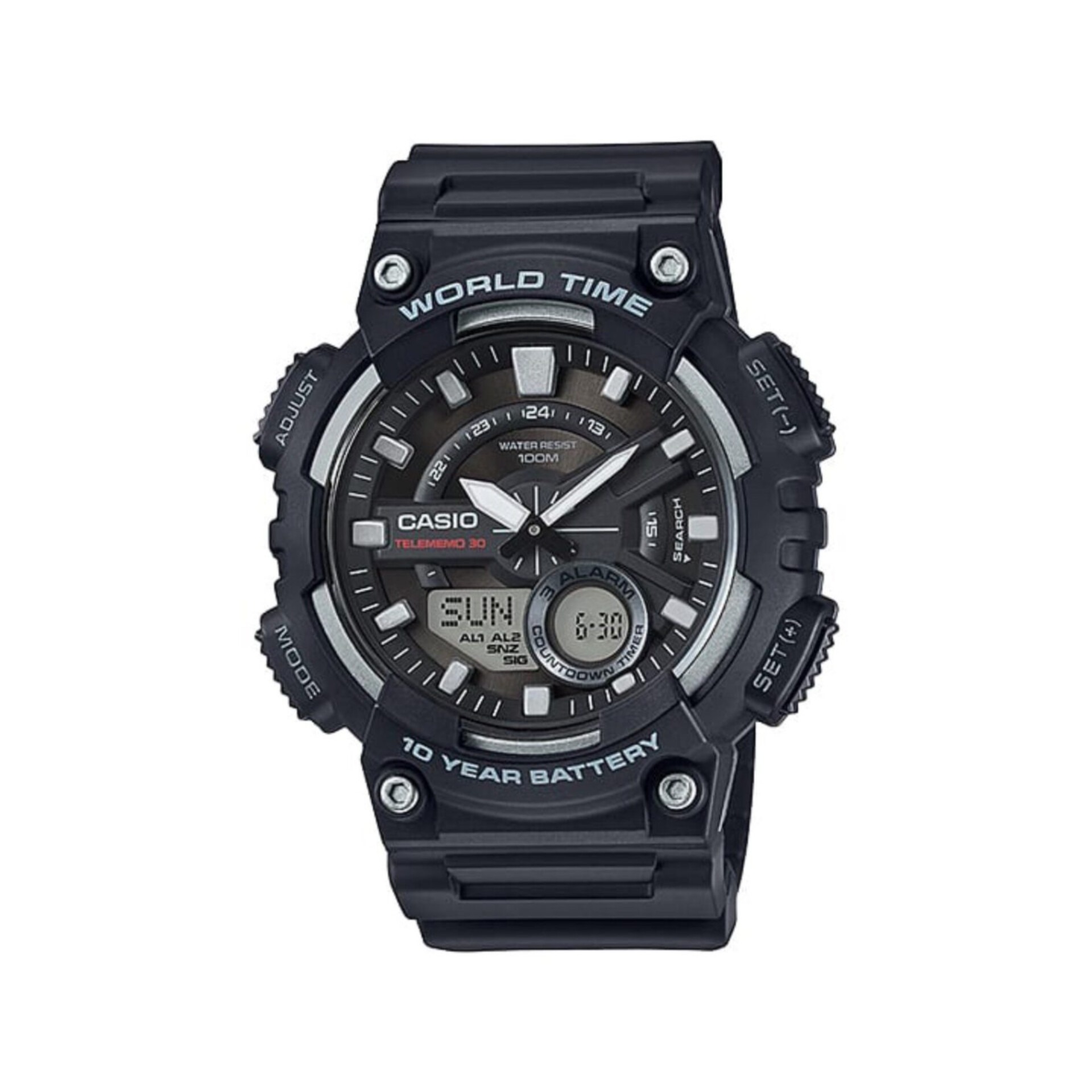 Casio-AEQ-110W-1A (4) ساعت کاسیو مدل AEQ-110W-1A با صفحه آنالوگ-دیجیتال