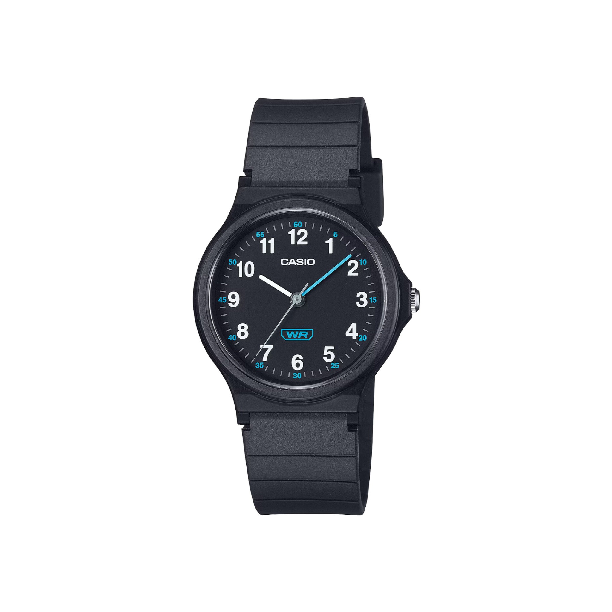 Casio-LQ-24B-1B ساعت مچی زنانه کاسیو مدل LQ-24B-1B با طراحی مشکی یکدست