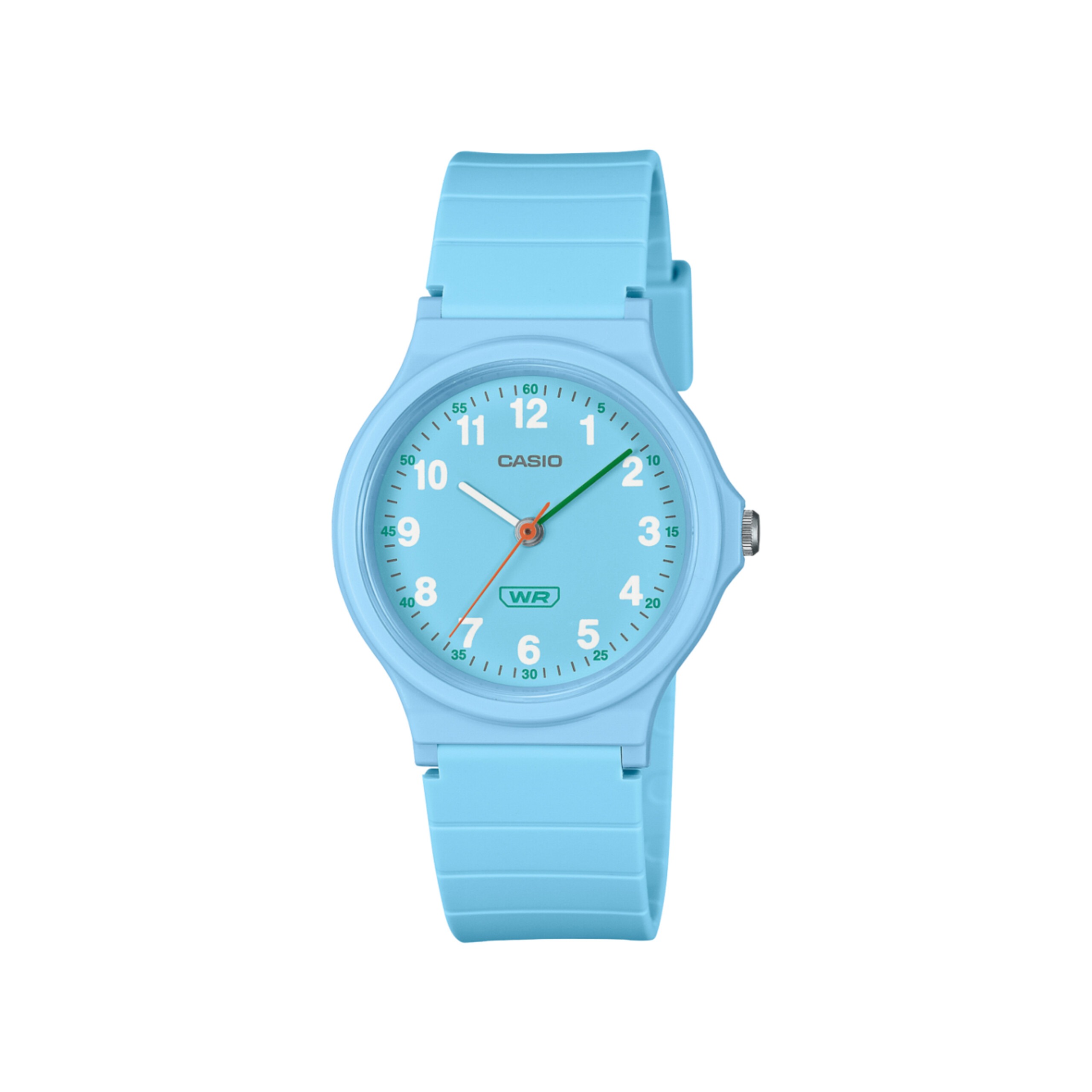 Casio-LQ-24B-2B (2) ساعت مچی زنانه کاسیو LQ-24B-2B با طراحی آبی روشن و مینیمال