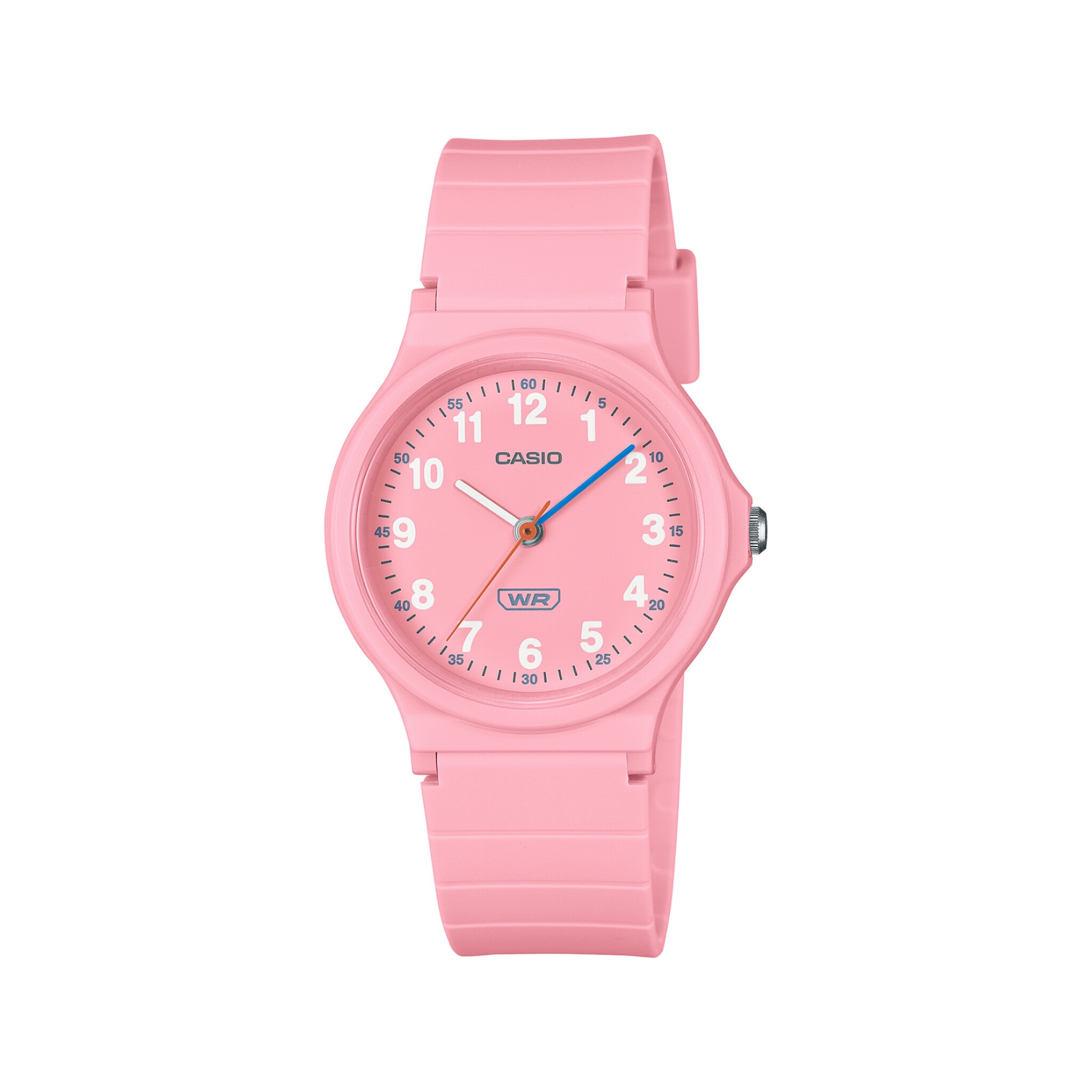 Casio-LQ-24B-4B ساعت مچی زنانه کاسیو LQ-24B-4B با طراحی صورتی پاستلی و مینیمال