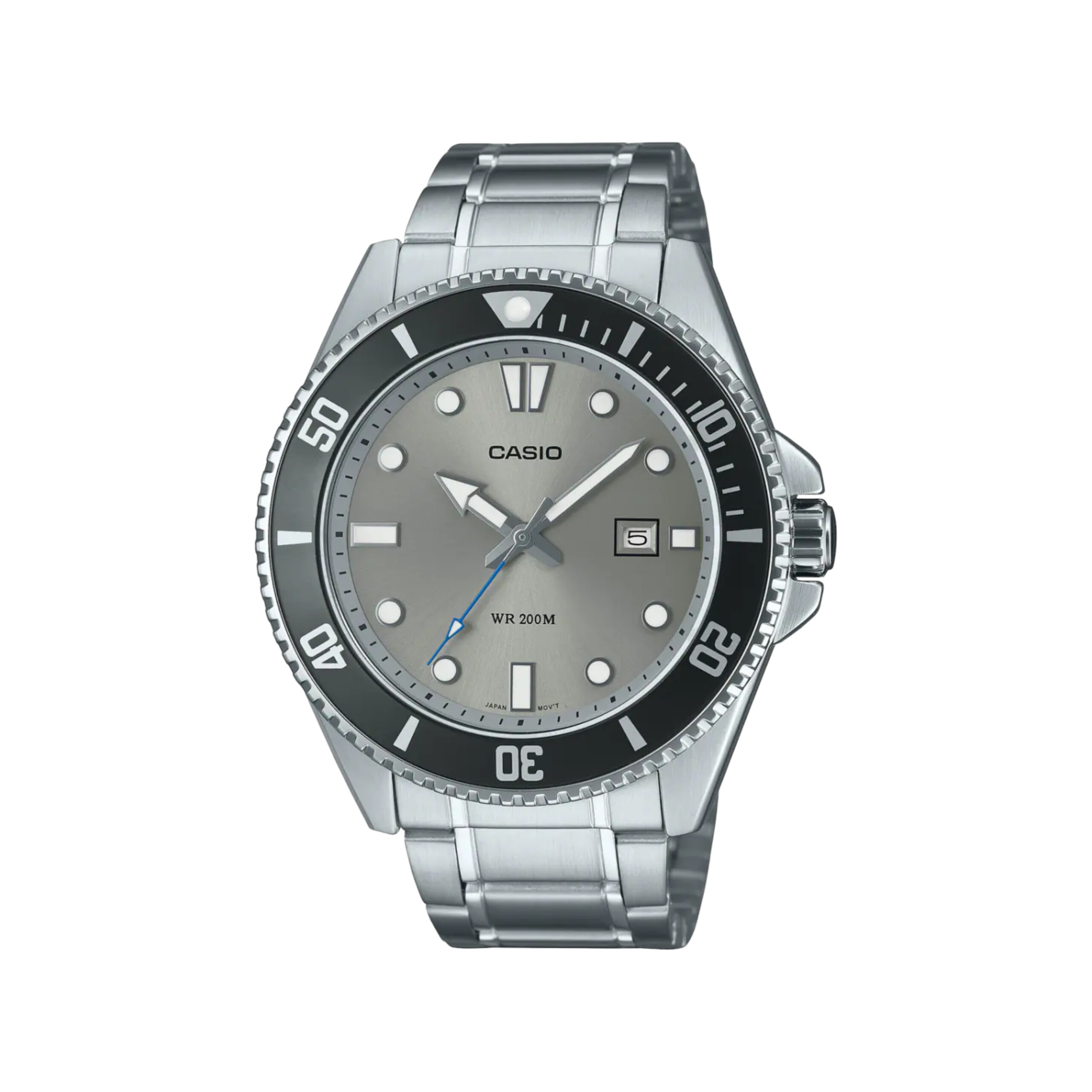 Casio-MDV-107D-8A (4) ساعت مچی غواصی کاسیو MDV-107D-8A با صفحه خاکستری و بند استیل