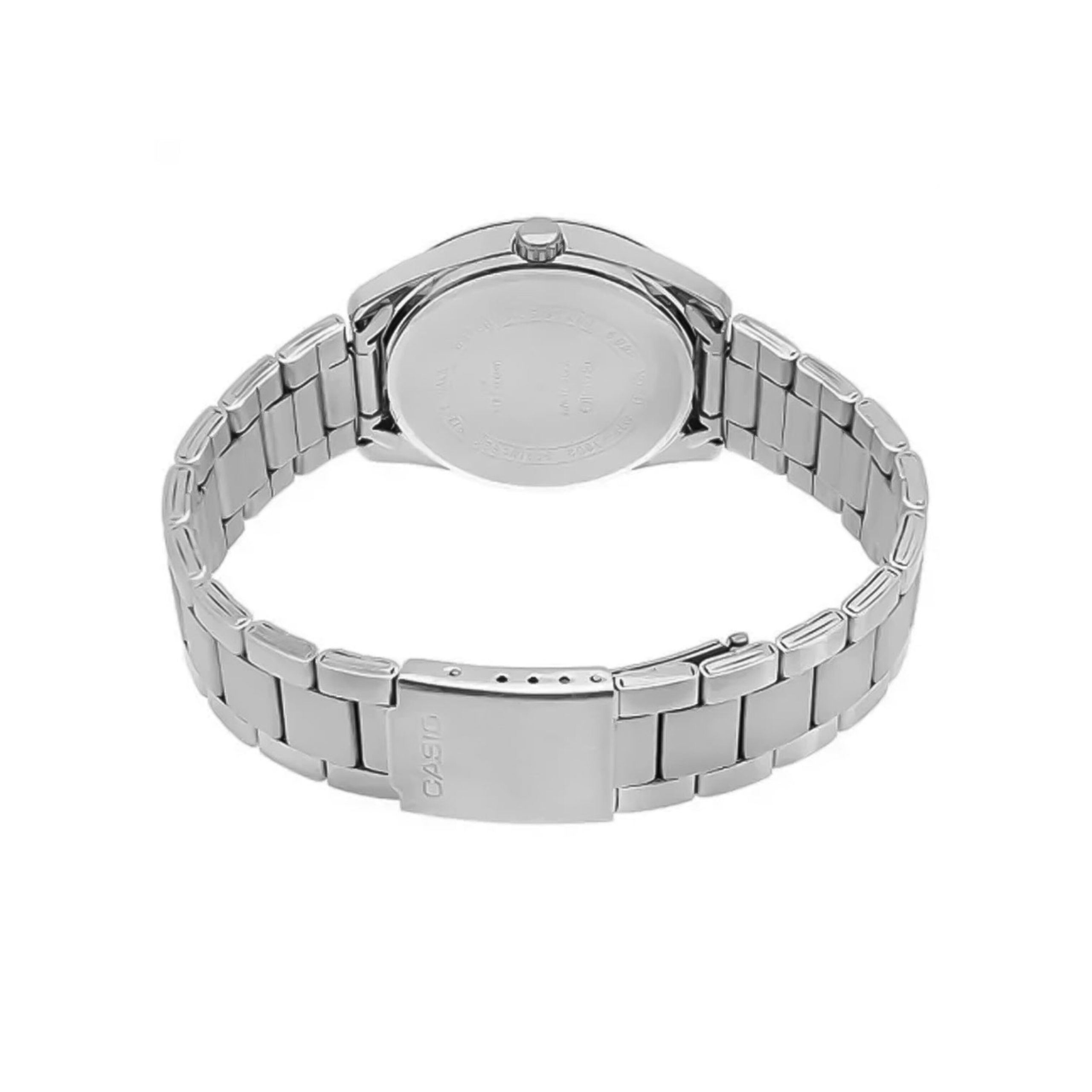 Casio-MTP-1302D-1A2 (4) ساعت مچی مردانه کاسیو MTP-1302D-1A2 با قاب کنگرهدار و صفحه مشکی طلایی