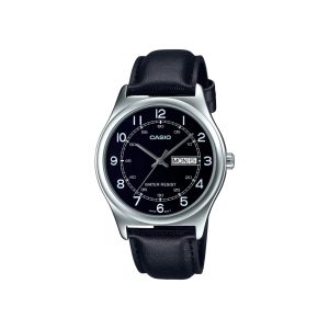 ساعت مچی مردانه کاسیو مدل Casio MTP-V006L-1B2 با صفحه مشکی و بند چرمی